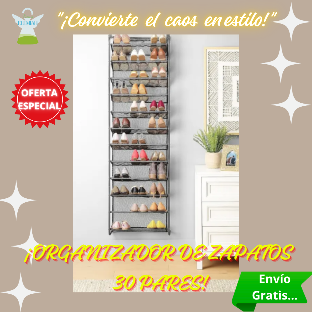 Organizador de Zapatos 30 pares – Orden Visible  – Mantén tu hogar ordenado todo el día