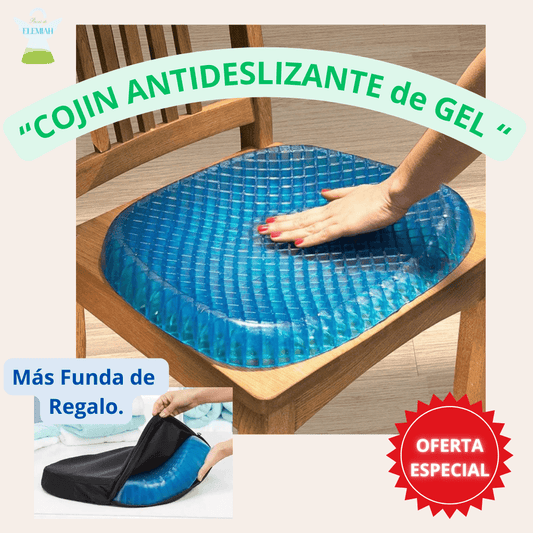 COJIN DE GEL FLEXIBLE Antideslizante – Corrige tu postura - Siéntate cómodo todo el día.