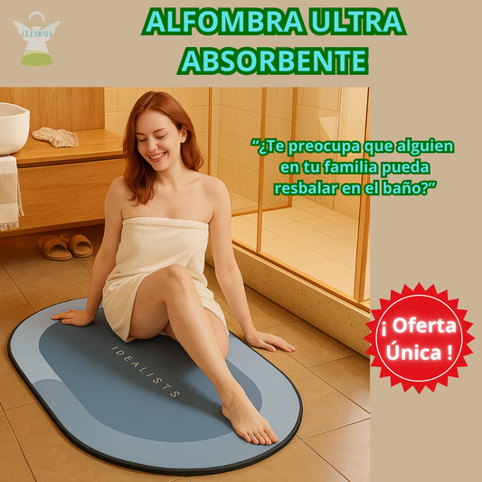 ALFOMBRA ULTRA ABSORBENTE – Seca y Protege - Seguridad Total al Salir de la Ducha