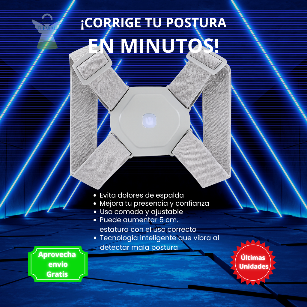 CORRECTOR DE POSTURA INTELIGENTE - Vibra si estás encorvado - Siéntete más seguro en pocos días