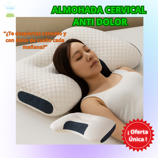 ALMOHADA CERVICAL ANTI DOLOR - Corrige la Postura – Recupera Energía con un Sueño Reparador