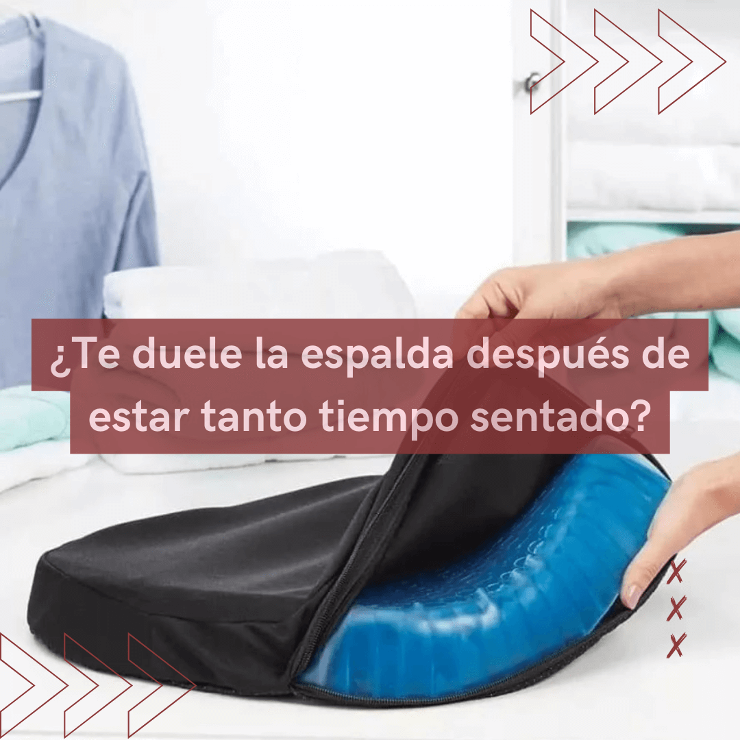 COJIN DE GEL FLEXIBLE Antideslizante – Corrige tu postura - Siéntate cómodo todo el día.