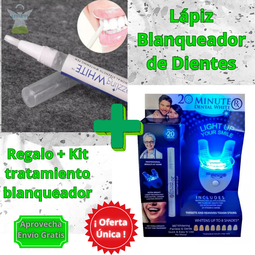 Lápiz Blanqueador de Dientes + Regalo kit tratamiento.