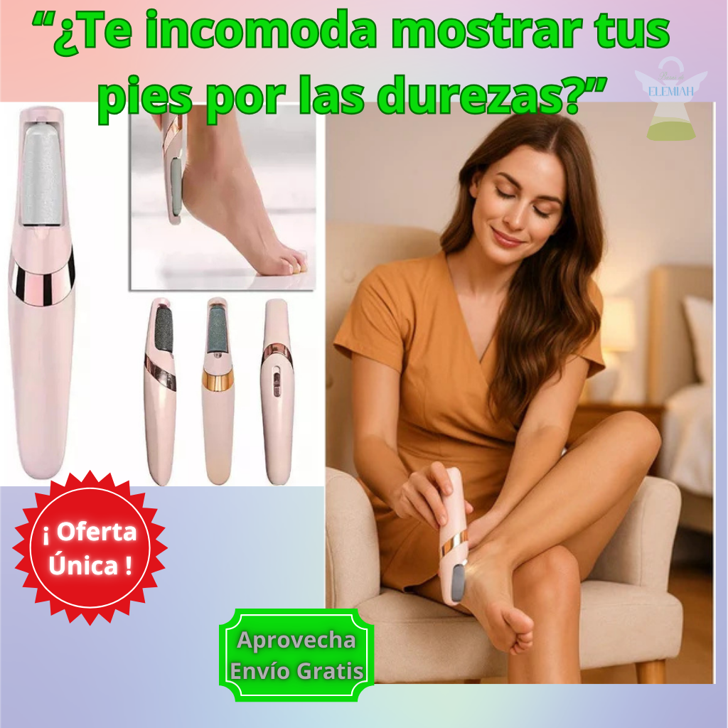 LIMA PORTÁTIL – Remueve piel muerta – Talones perfectos en solo minutos.