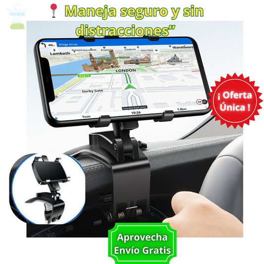 Soporte Auto Universal – Giro Completo – Ten tu celular siempre a la vista al instante