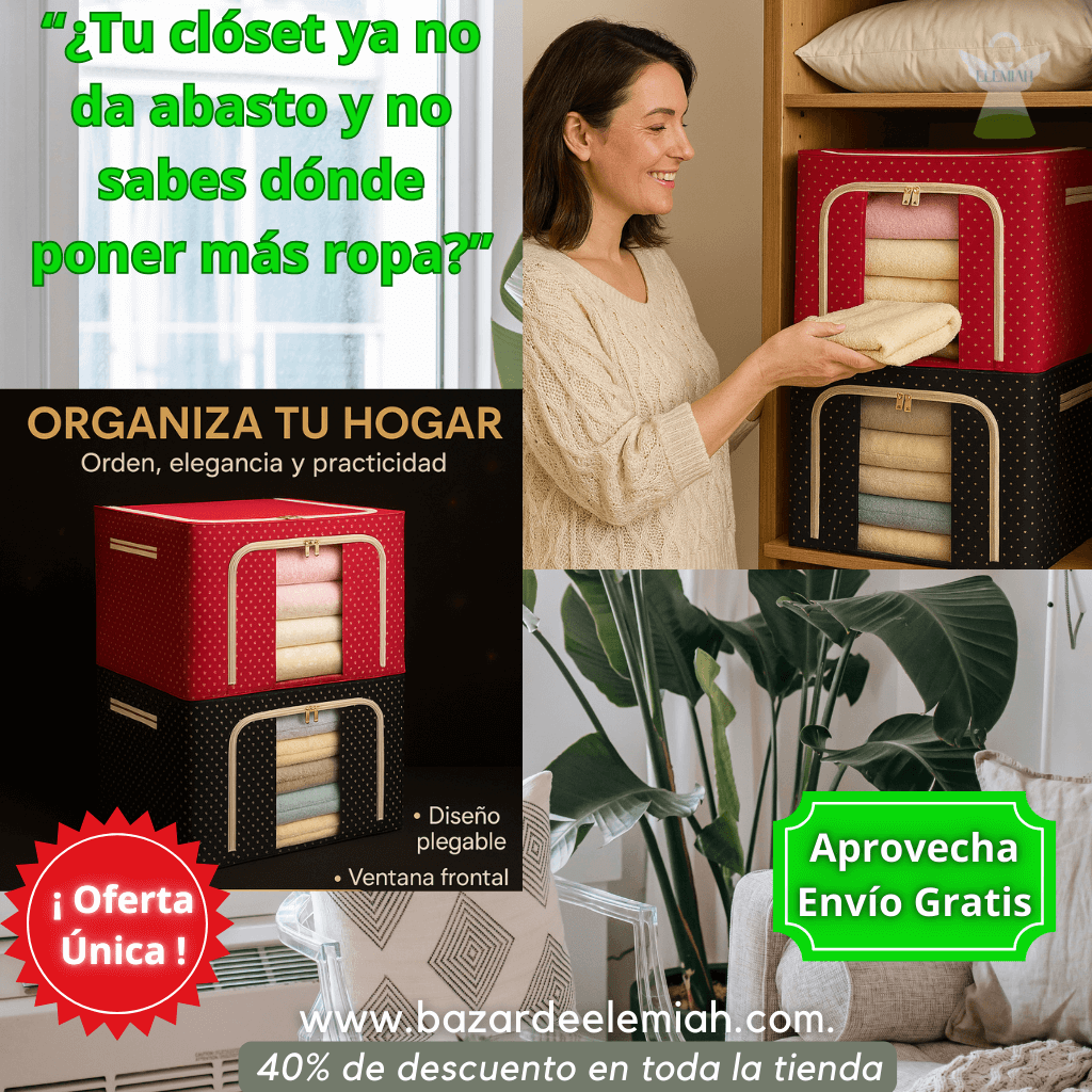 🧺✨Organizador de Ropa – Ahorra Espacio – Tu hogar en orden en segundos.
