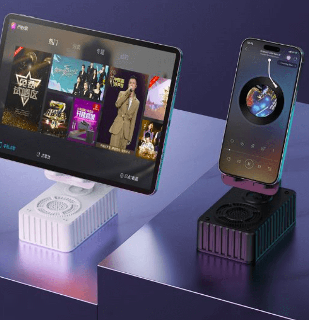 Soporte Con Altavoz “Parlante Inductivo SonicMag™ – Sonido Potente – Sin Cables ni Conexiones”