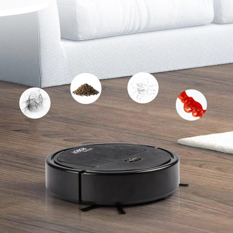 ASPIRADORA ROBOT INTELIGENTE - Aspira y Barre – Adiós al Polvo y Migas SIN esfuerzo en minutos.