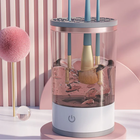 LIMPIADOR DE BROCHA DE MAQUILLAJE Automático – Quita bacterias de tus brochas – Maquillaje impecable al instante.
